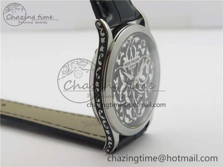 5088 100P Engraved Case FLF Best Edition Engraved Dial on Black Leather strap Cal. HighPerformance 8944