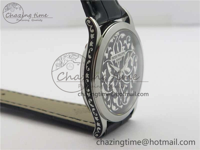 5088 100P Engraved Case FLF Best Edition Engraved Dial on Black Leather strap Cal. HighPerformance 8944