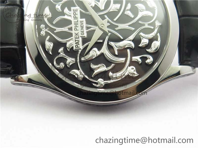 5088 100P Engraved Case FLF Best Edition Engraved Dial on Black Leather strap Cal. HighPerformance 8944