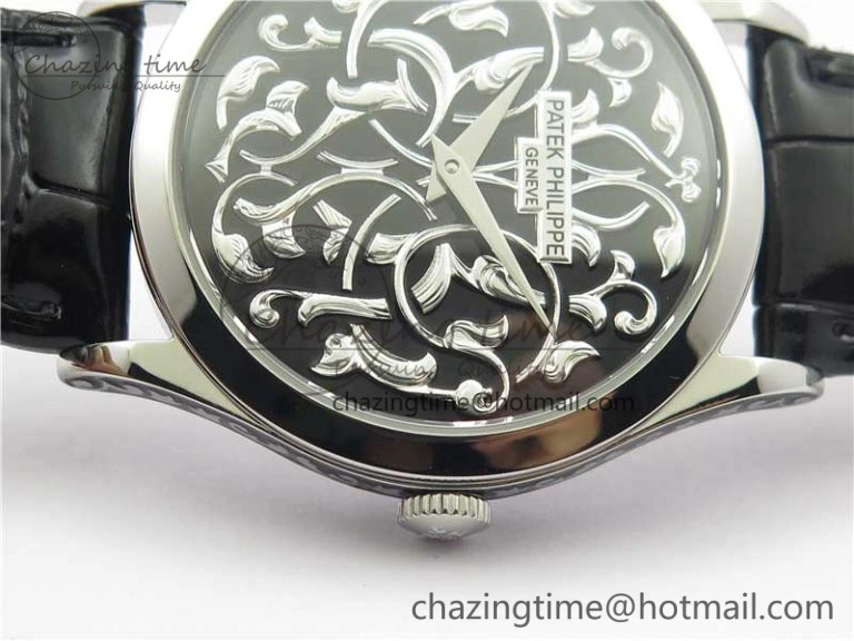 5088 100P Engraved Case FLF Best Edition Engraved Dial on Black Leather strap Cal. HighPerformance 8944