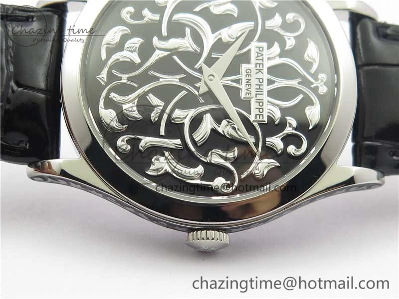 5088 100P Engraved Case FLF Best Edition Engraved Dial on Black Leather strap Cal. HighPerformance 8944