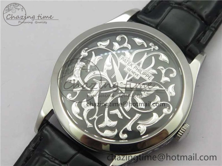 5088 100P Engraved Case FLF Best Edition Engraved Dial on Black Leather strap Cal. HighPerformance 8944