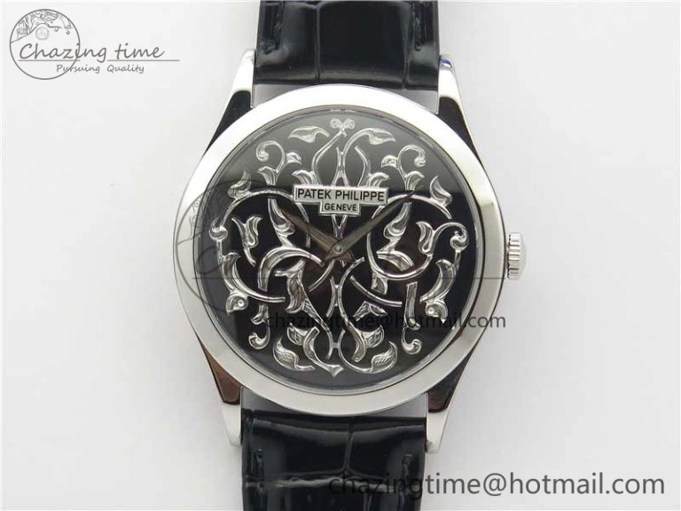 5088 100P Engraved Case FLF Best Edition Engraved Dial on Black Leather strap Cal. HighPerformance 8944