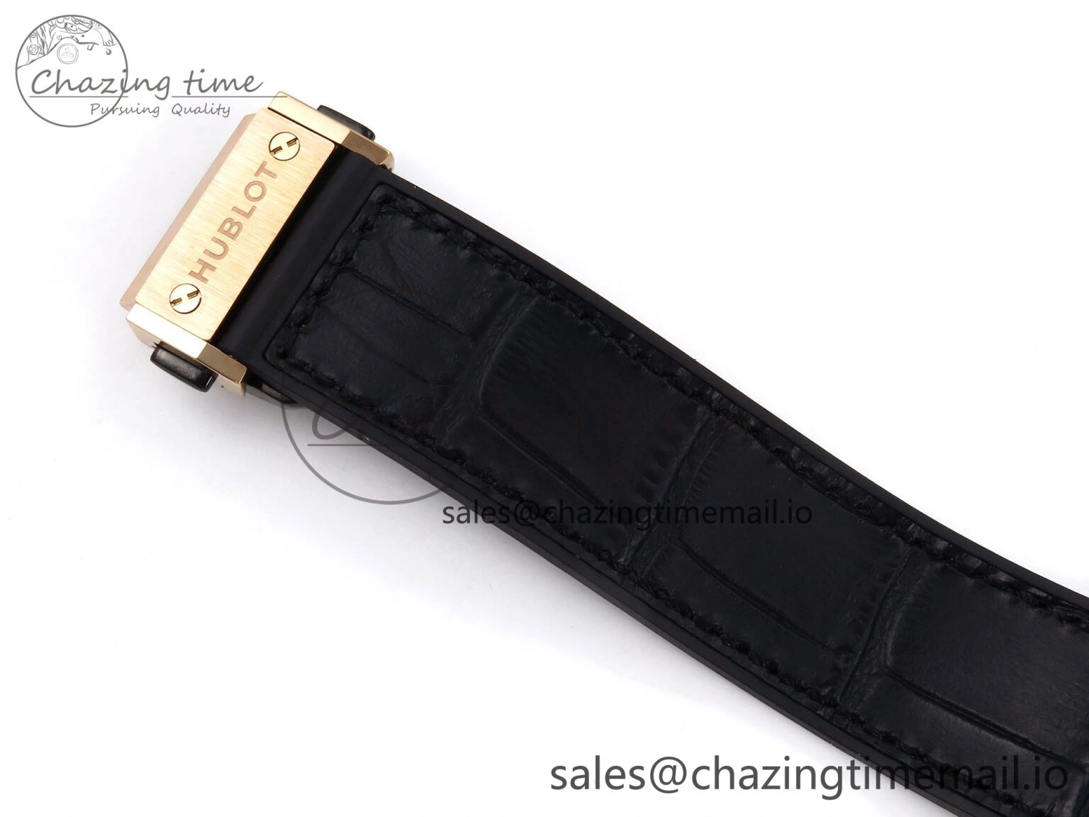 Fusion 38mm RG JJF 1:1 Best Edition Black Dial on Black Gummy Leather Strap TopPick 6709