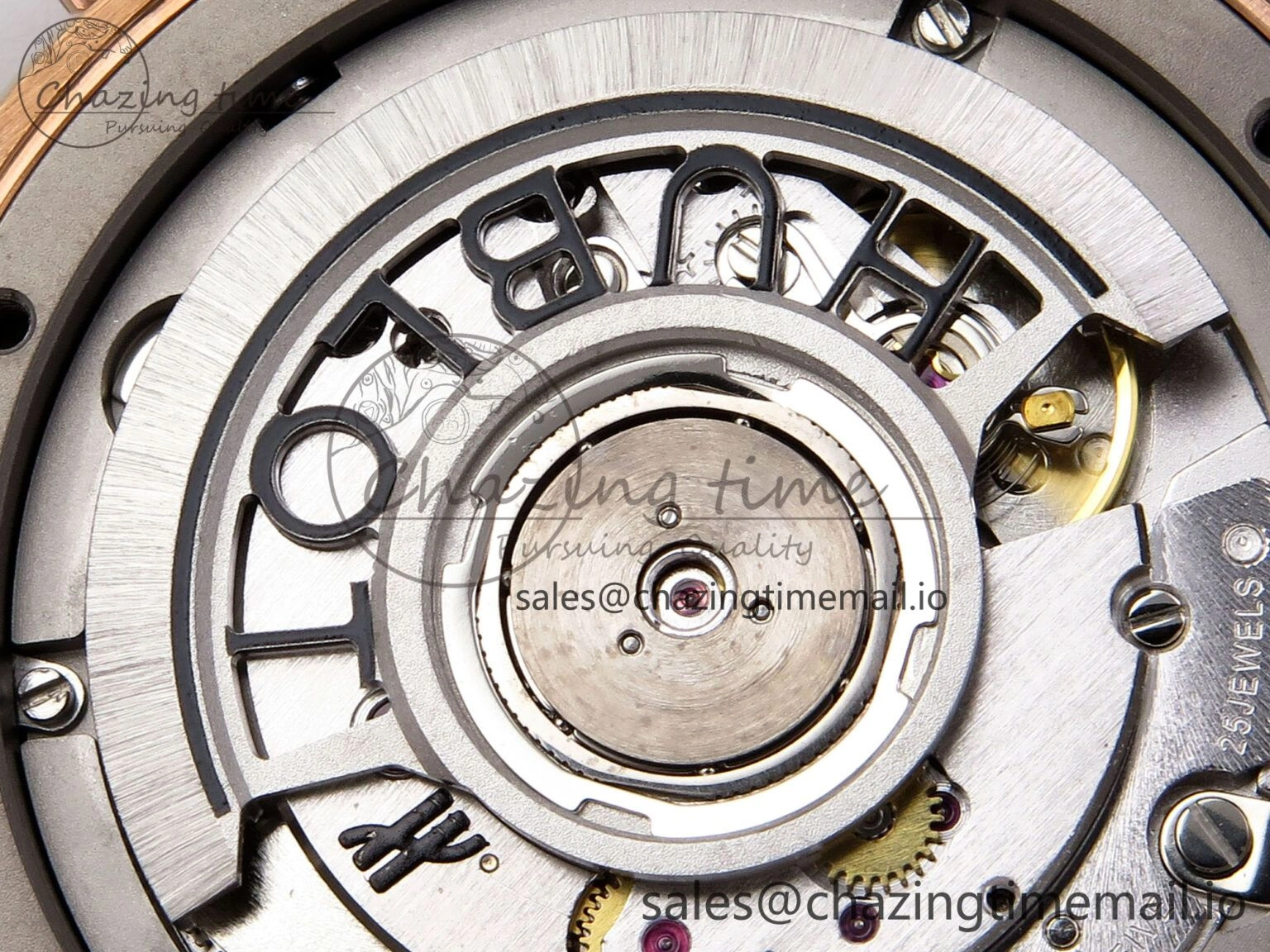 Fusion 38mm RG JJF 1:1 Best Edition Black Dial on Black Gummy Leather Strap TopPick 6709