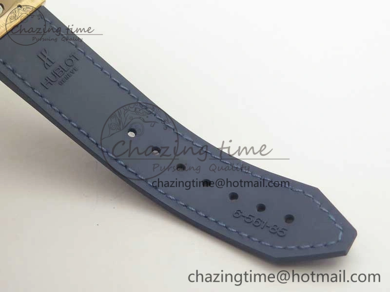 Fusion 38mm RG JJF 1:1 Best Edition Blue Dial on Blue Gummy Strap A2892 V NewStyle 6859