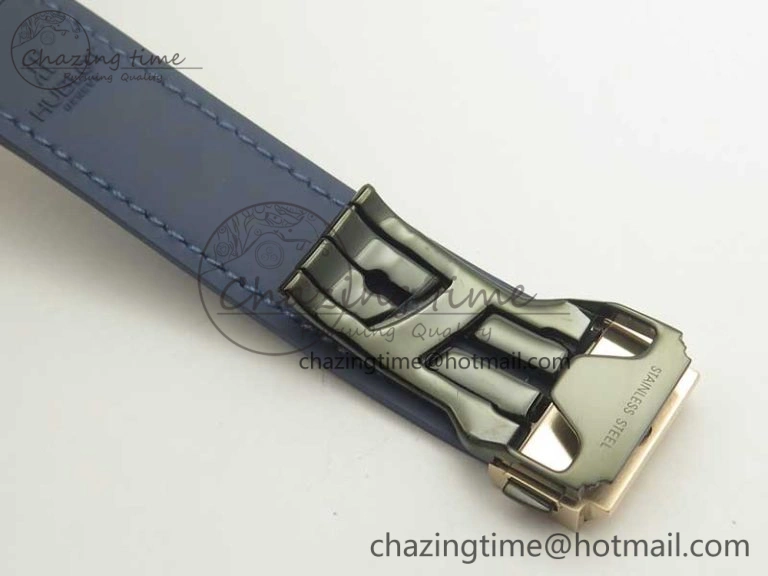 Fusion 38mm RG JJF 1:1 Best Edition Blue Dial on Blue Gummy Strap A2892 V NewStyle 6859