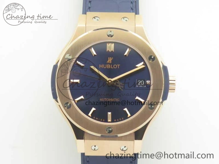 Fusion 38mm RG JJF 1:1 Best Edition Blue Dial on Blue Gummy Strap A2892 V NewStyle 6859