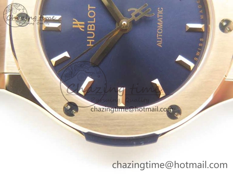 Fusion 38mm RG JJF 1:1 Best Edition Blue Dial on Blue Gummy Strap A2892 V NewStyle 6859