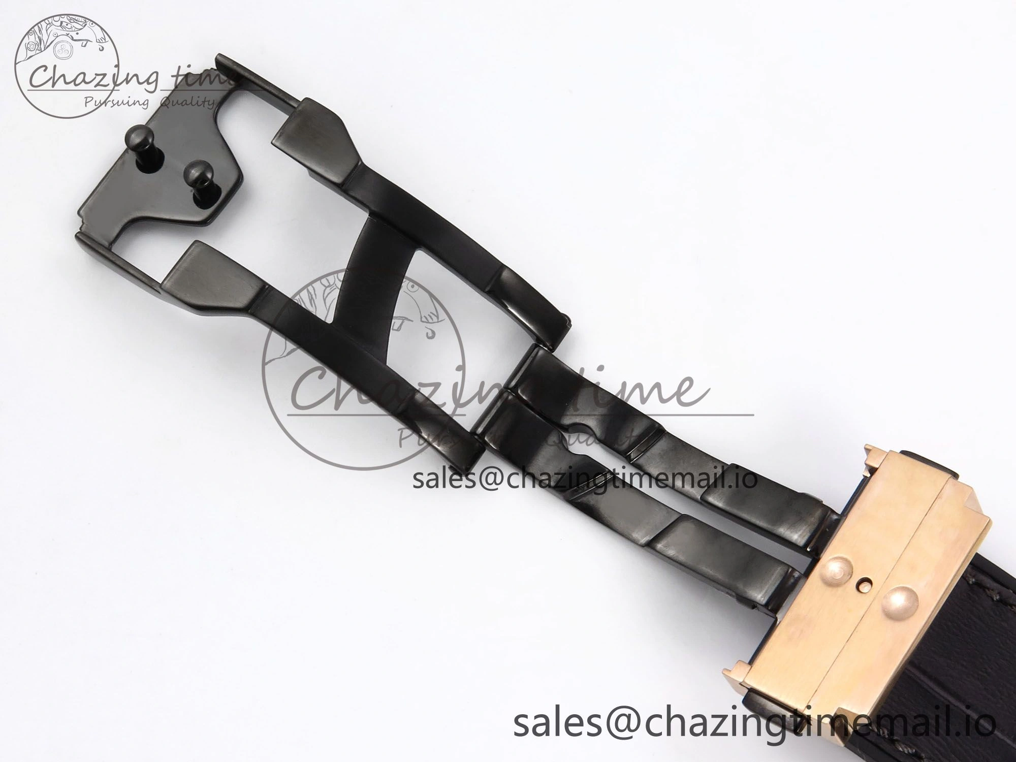 SmartChoice Fusion 38mm RG JJF 1:1 Best Edition Gray Dial on Black Gummy Leather Strap 6710