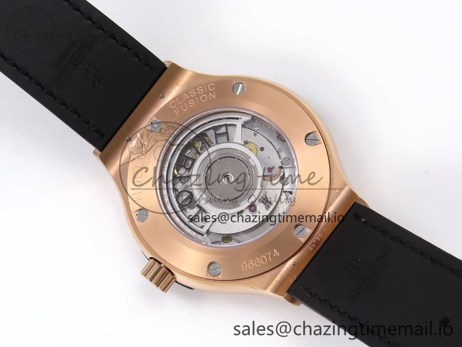 SmartChoice Fusion 38mm RG JJF 1:1 Best Edition Gray Dial on Black Gummy Leather Strap 6710