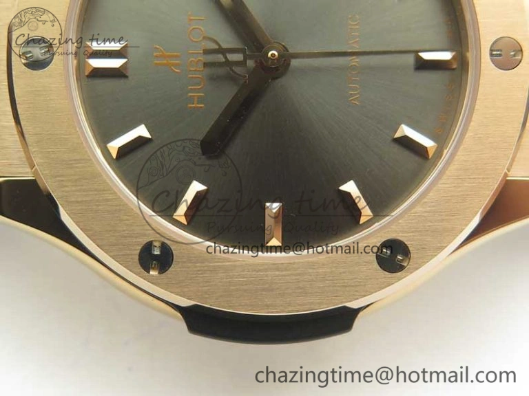 Neat Fusion 38mm RG JJF 1:1 Best Edition Gray Dial on Gray Gummy Strap A2892 V 6863