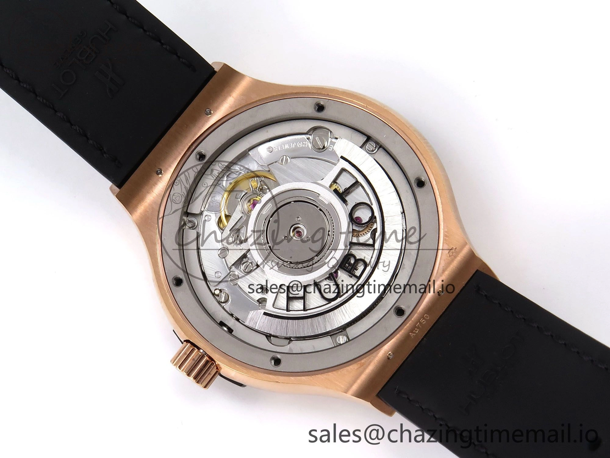 Fusion 38mm RG JJF 1:1 Best Edition White Dial on Black Gummy Leather Strap Trendsetting 6711