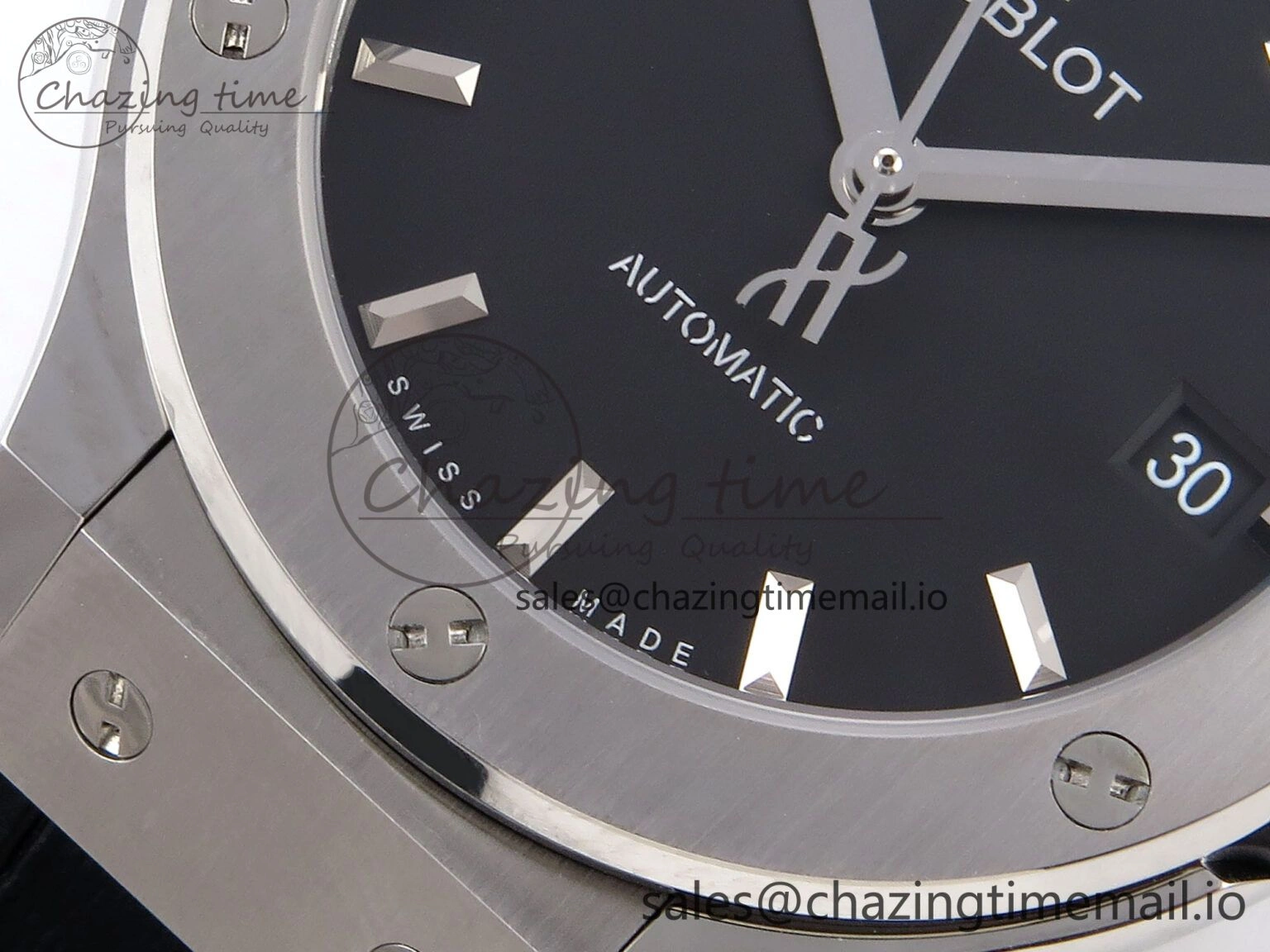 Functional Fusion 38mm SS JJF 1:1 Best Edition Black Dial on Black Gummy Leather Strap 6713