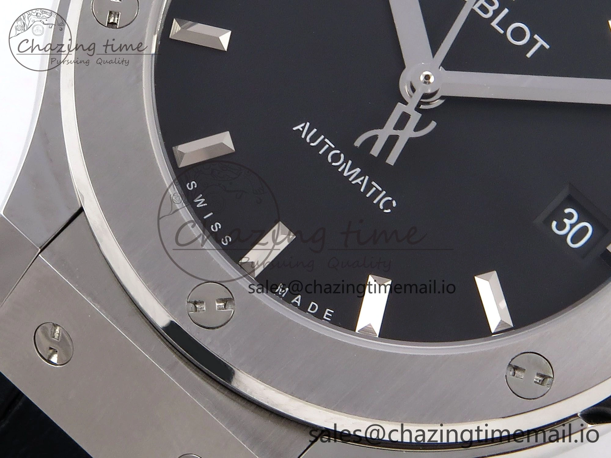 Functional Fusion 38mm SS JJF 1:1 Best Edition Black Dial on Black Gummy Leather Strap 6713