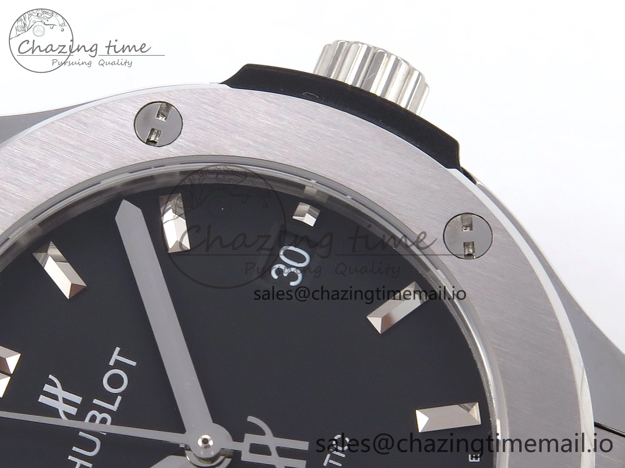 Functional Fusion 38mm SS JJF 1:1 Best Edition Black Dial on Black Gummy Leather Strap 6713