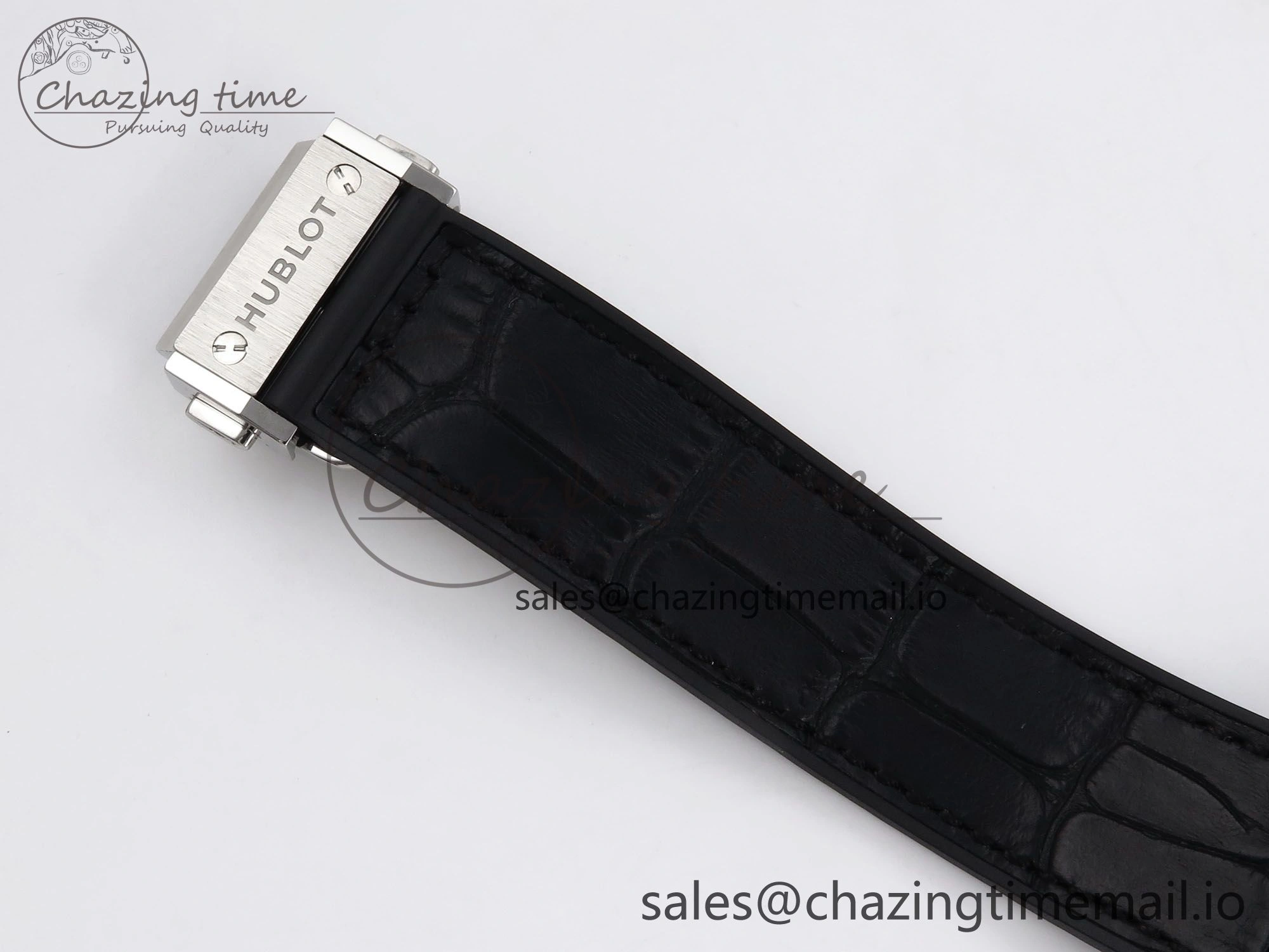Functional Fusion 38mm SS JJF 1:1 Best Edition Black Dial on Black Gummy Leather Strap 6713