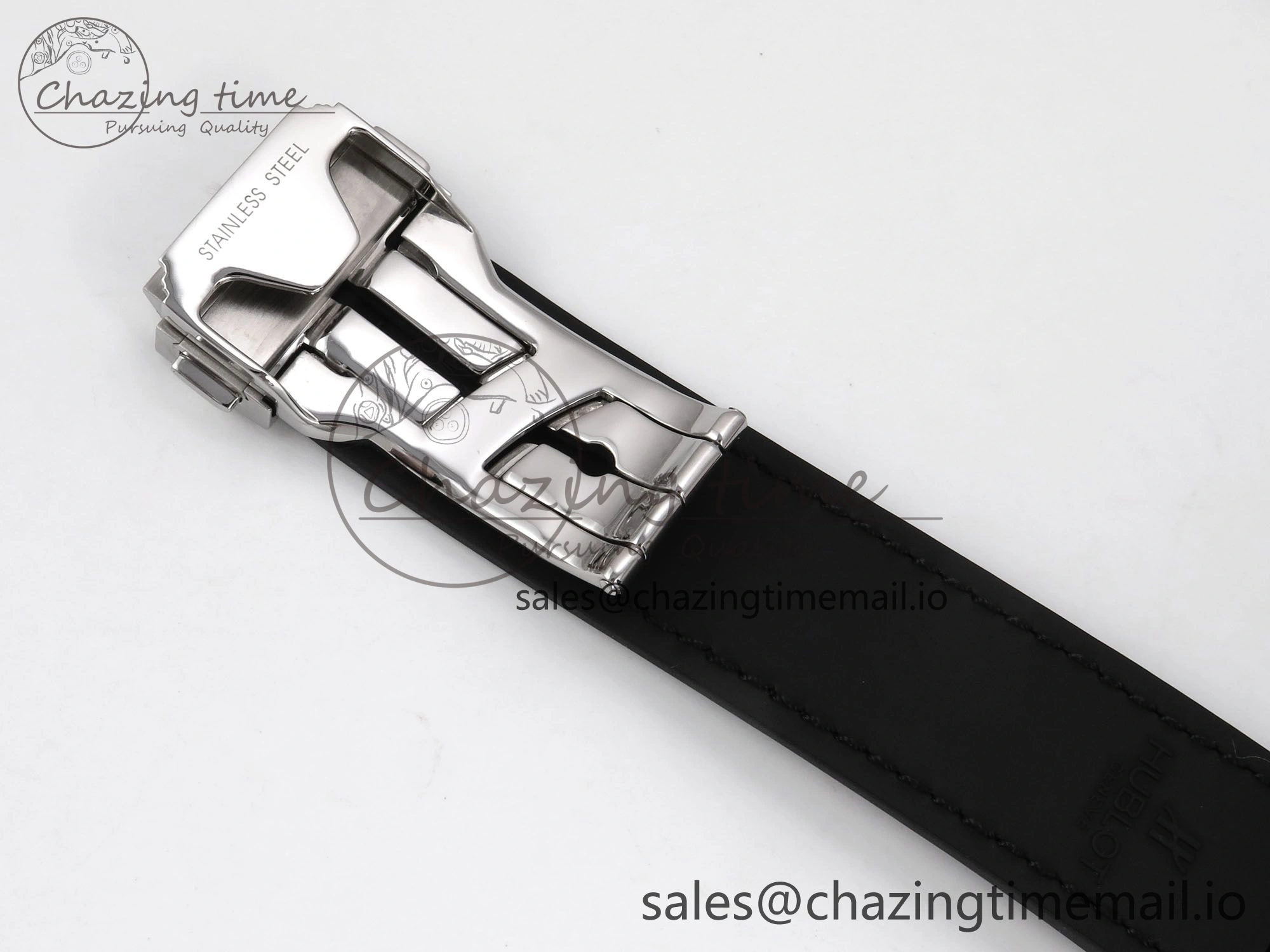 Functional Fusion 38mm SS JJF 1:1 Best Edition Black Dial on Black Gummy Leather Strap 6713