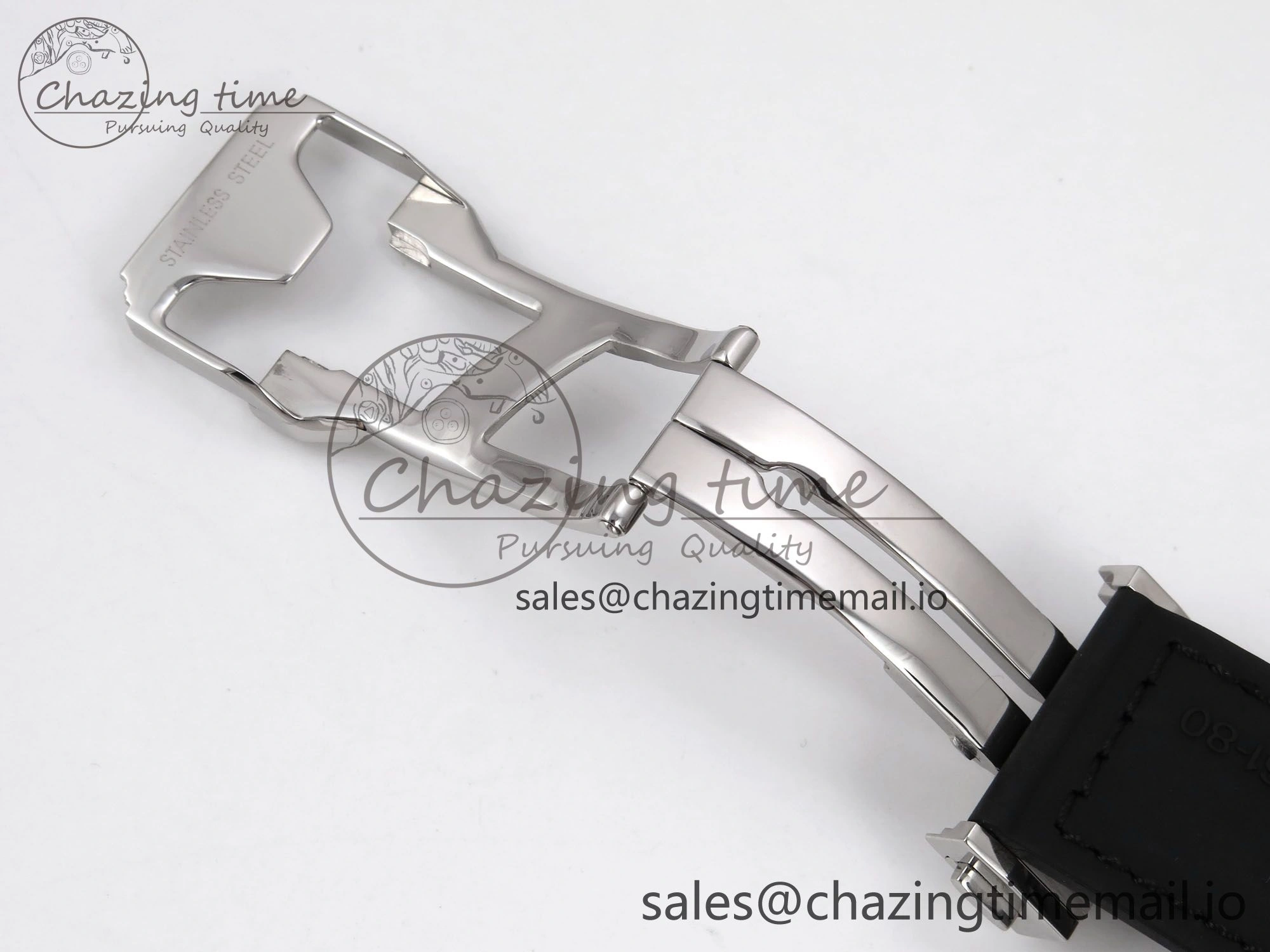 Functional Fusion 38mm SS JJF 1:1 Best Edition Black Dial on Black Gummy Leather Strap 6713