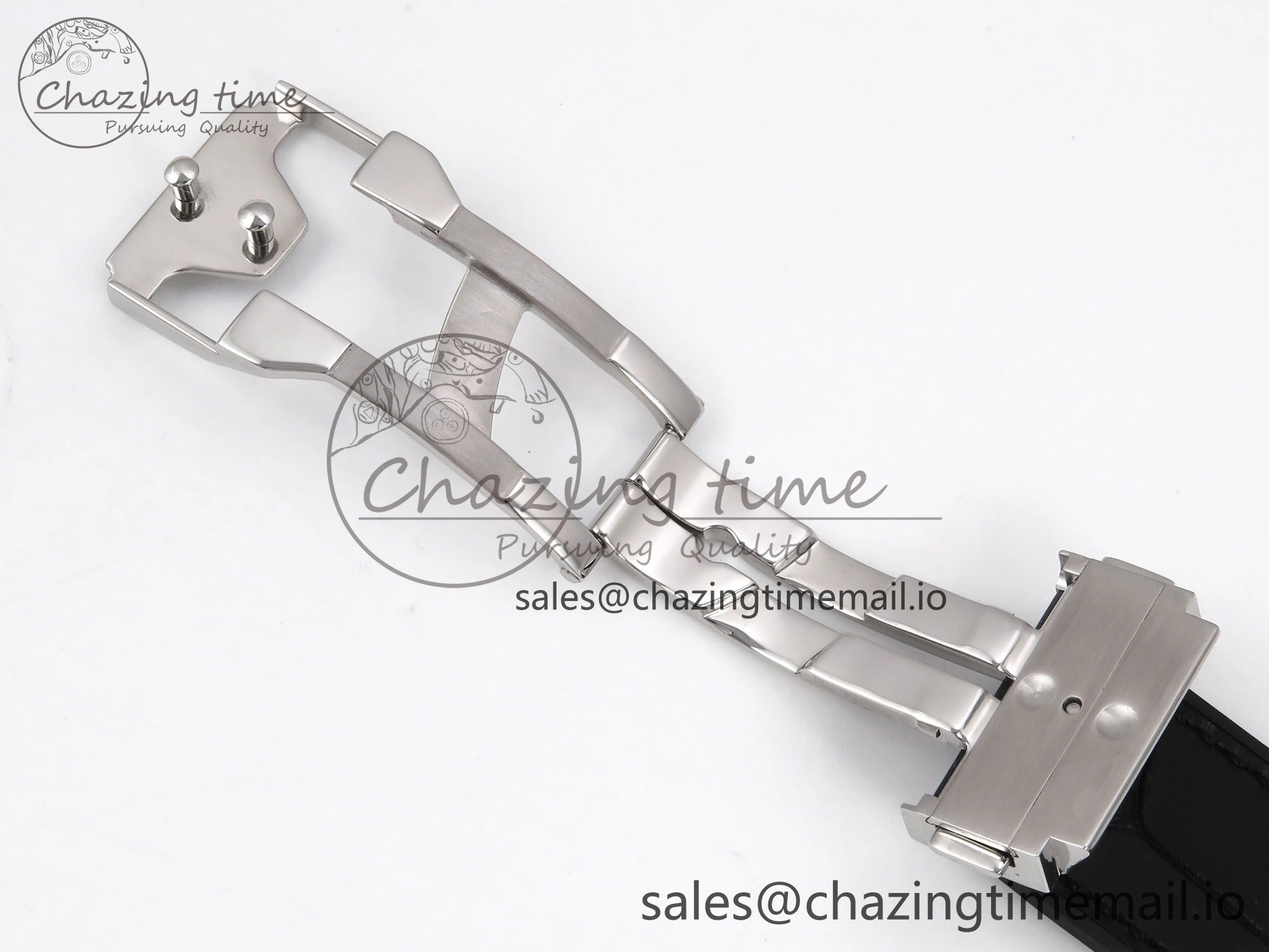 Functional Fusion 38mm SS JJF 1:1 Best Edition Black Dial on Black Gummy Leather Strap 6713