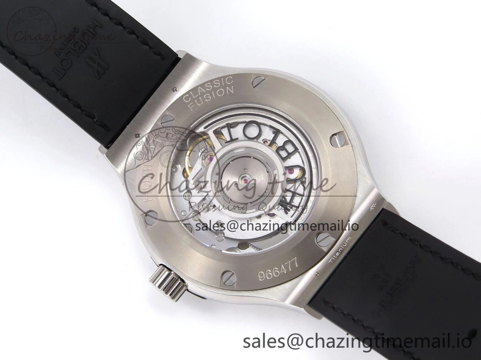 Fusion 38mm SS JJF 1:1 Best Edition Gray Dial on Black Gummy Leather Strap Premium 6714