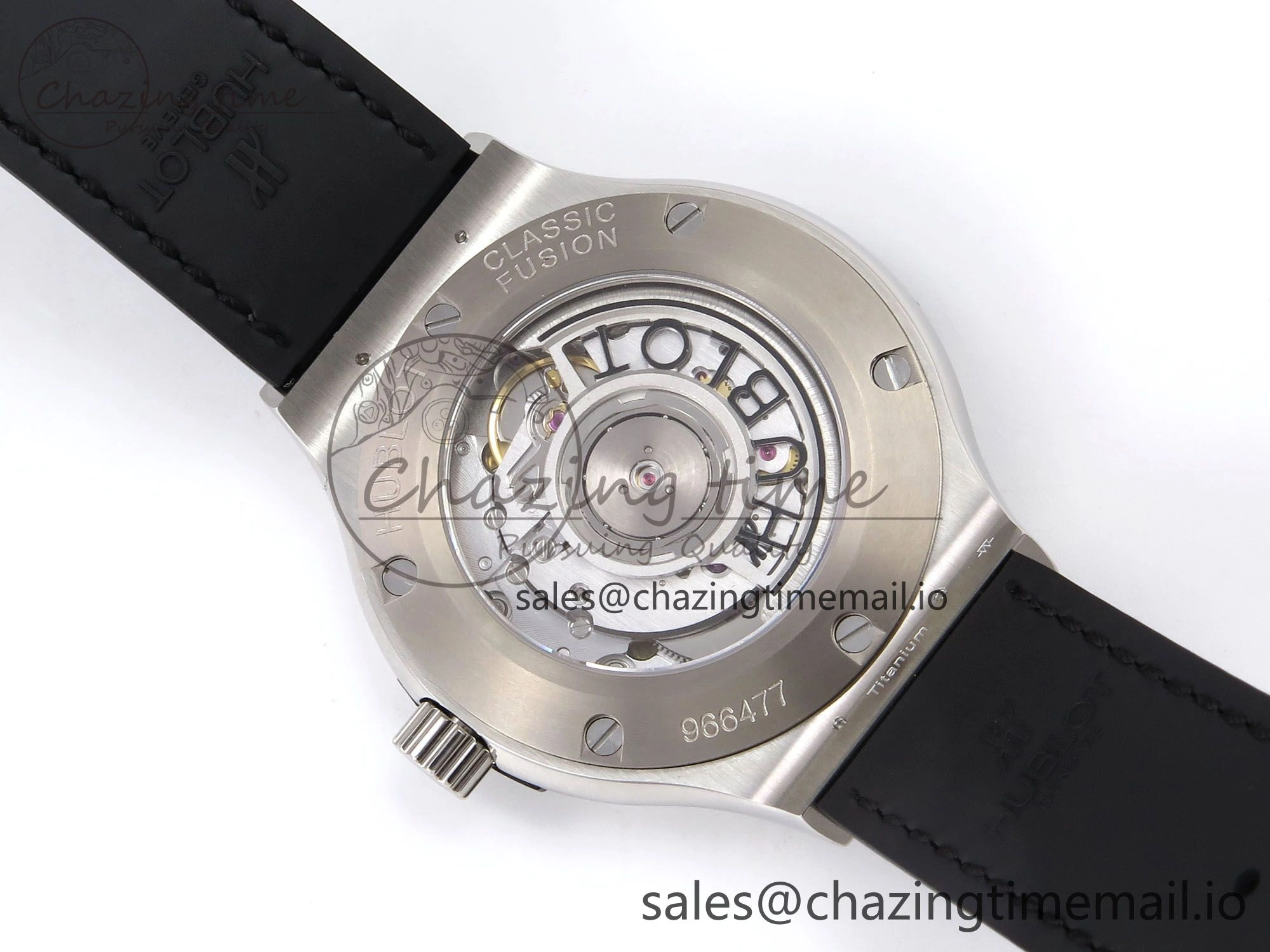 Fusion 38mm SS JJF 1:1 Best Edition Gray Dial on Black Gummy Leather Strap Premium 6714