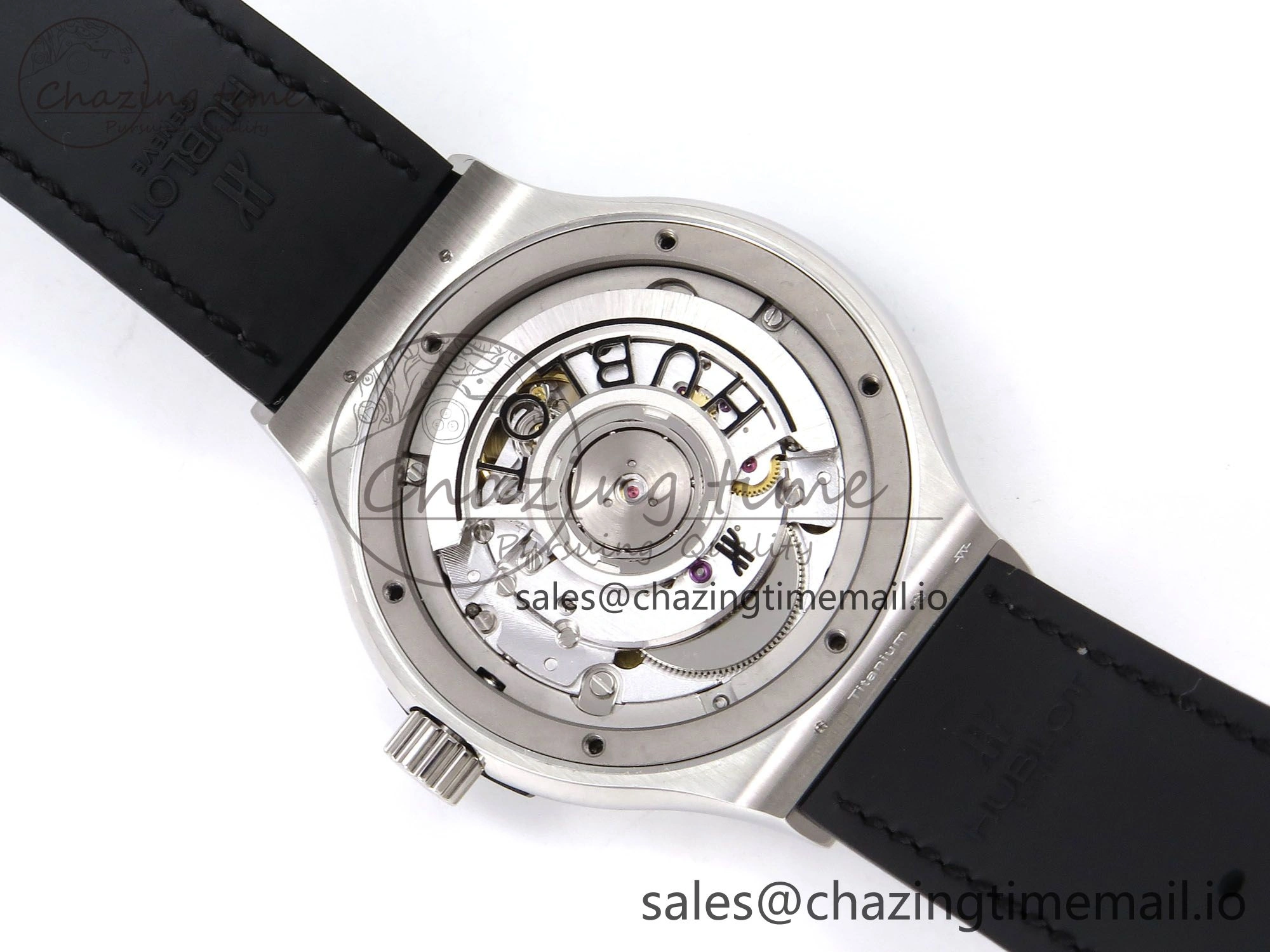 Fusion 38mm SS JJF 1:1 Best Edition Gray Dial on Black Gummy Leather Strap Premium 6714