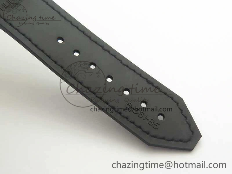 Fusion 38mm Titanium JJF 1:1 Best Edition Black Dial On Gummy Strap A ZipUp 6903