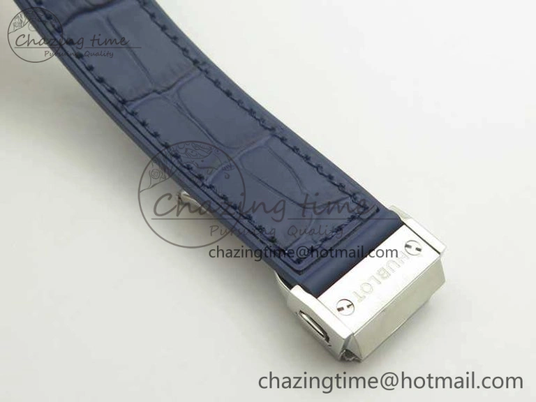 Premium Fusion 38mm Titanium JJF 1:1 Best Edition Blue Dial On Gummy Strap A 6904