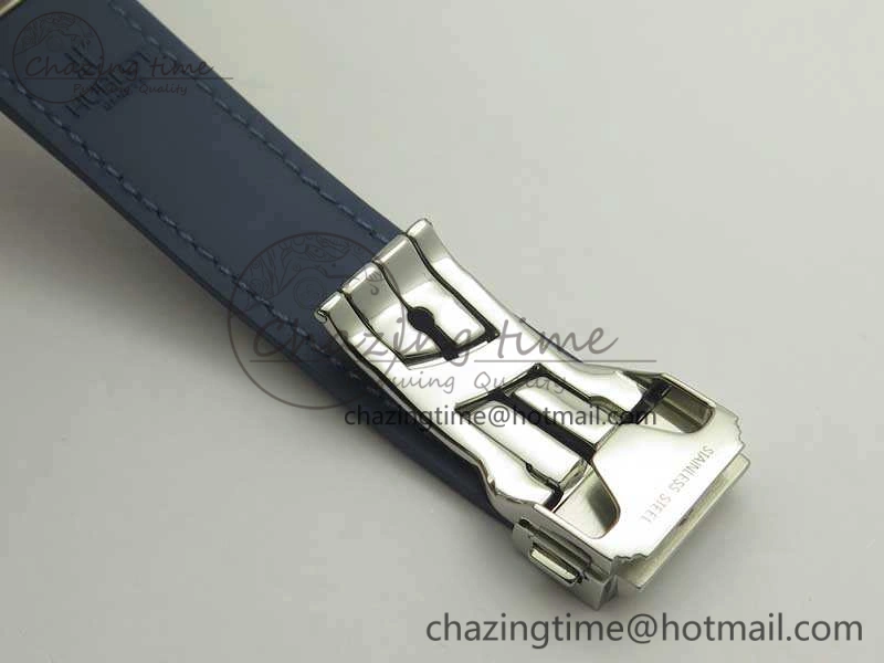 Premium Fusion 38mm Titanium JJF 1:1 Best Edition Blue Dial On Gummy Strap A 6904