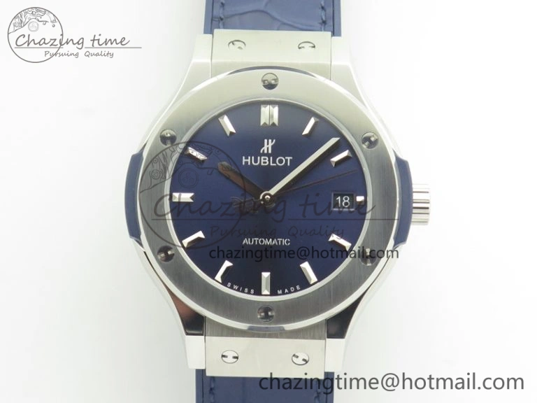 Premium Fusion 38mm Titanium JJF 1:1 Best Edition Blue Dial On Gummy Strap A 6904
