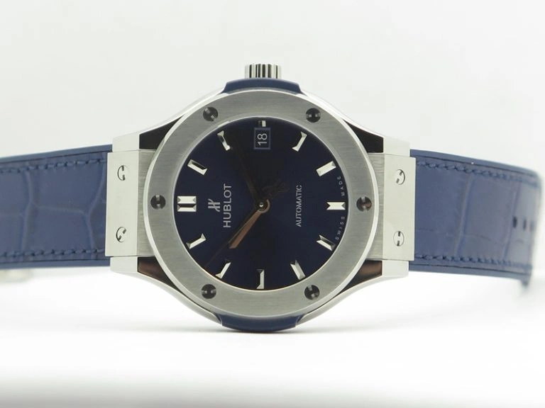 Premium Fusion 38mm Titanium JJF 1:1 Best Edition Blue Dial On Gummy Strap A 6904