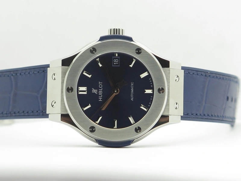 Premium Fusion 38mm Titanium JJF 1:1 Best Edition Blue Dial On Gummy Strap A 6904