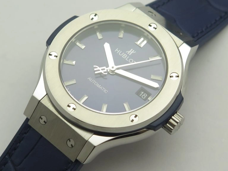 Premium Fusion 38mm Titanium JJF 1:1 Best Edition Blue Dial On Gummy Strap A 6904