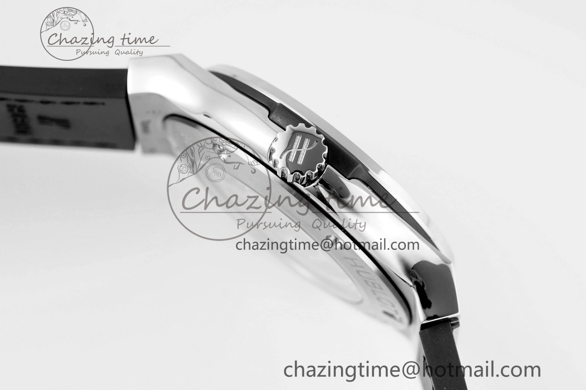 Premium Fusion 42mm APSF 1:1 Best Edition Gray Dial on Black Gummy Strap A 6743