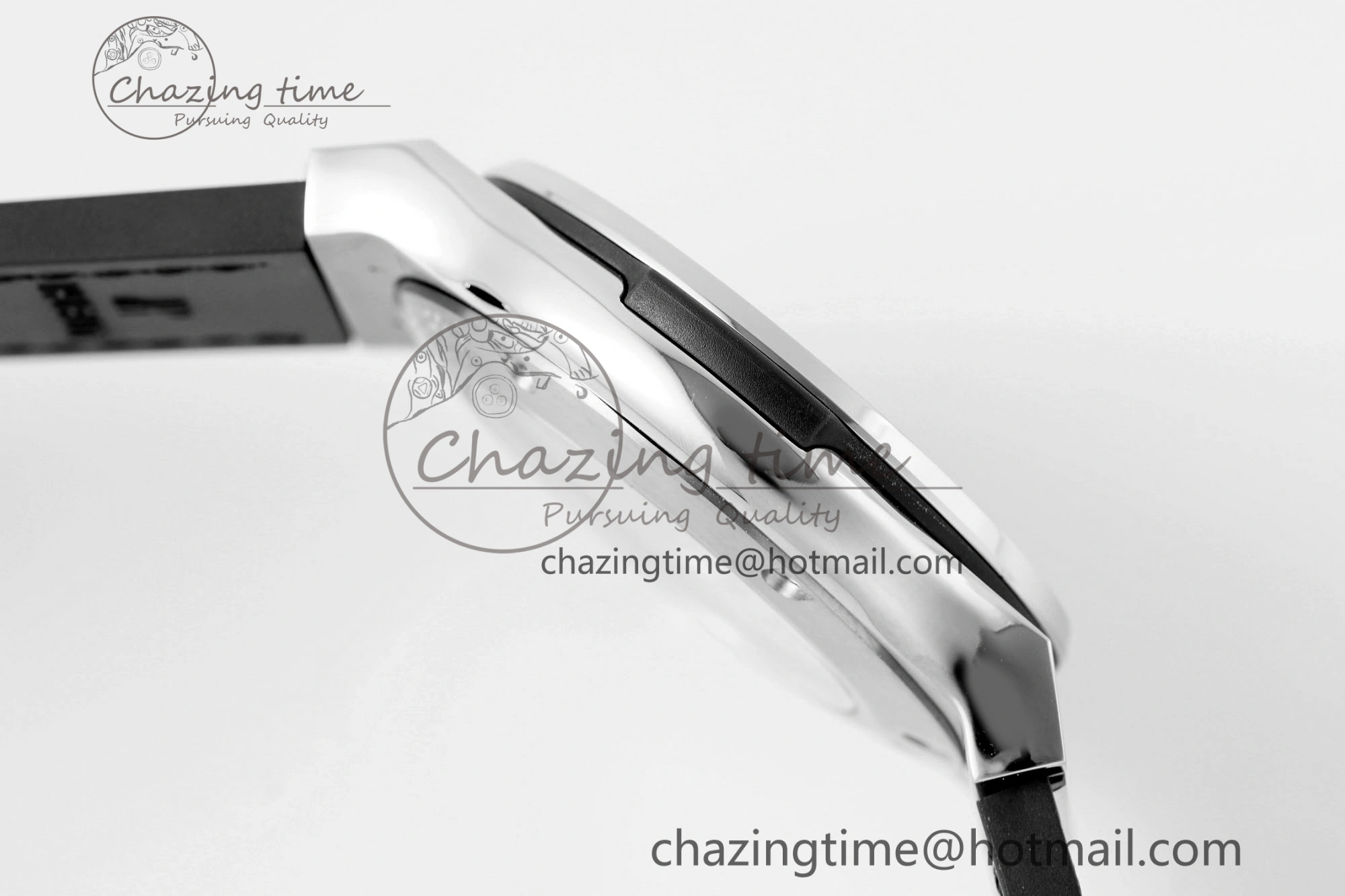 Premium Fusion 42mm APSF 1:1 Best Edition Gray Dial on Black Gummy Strap A 6743