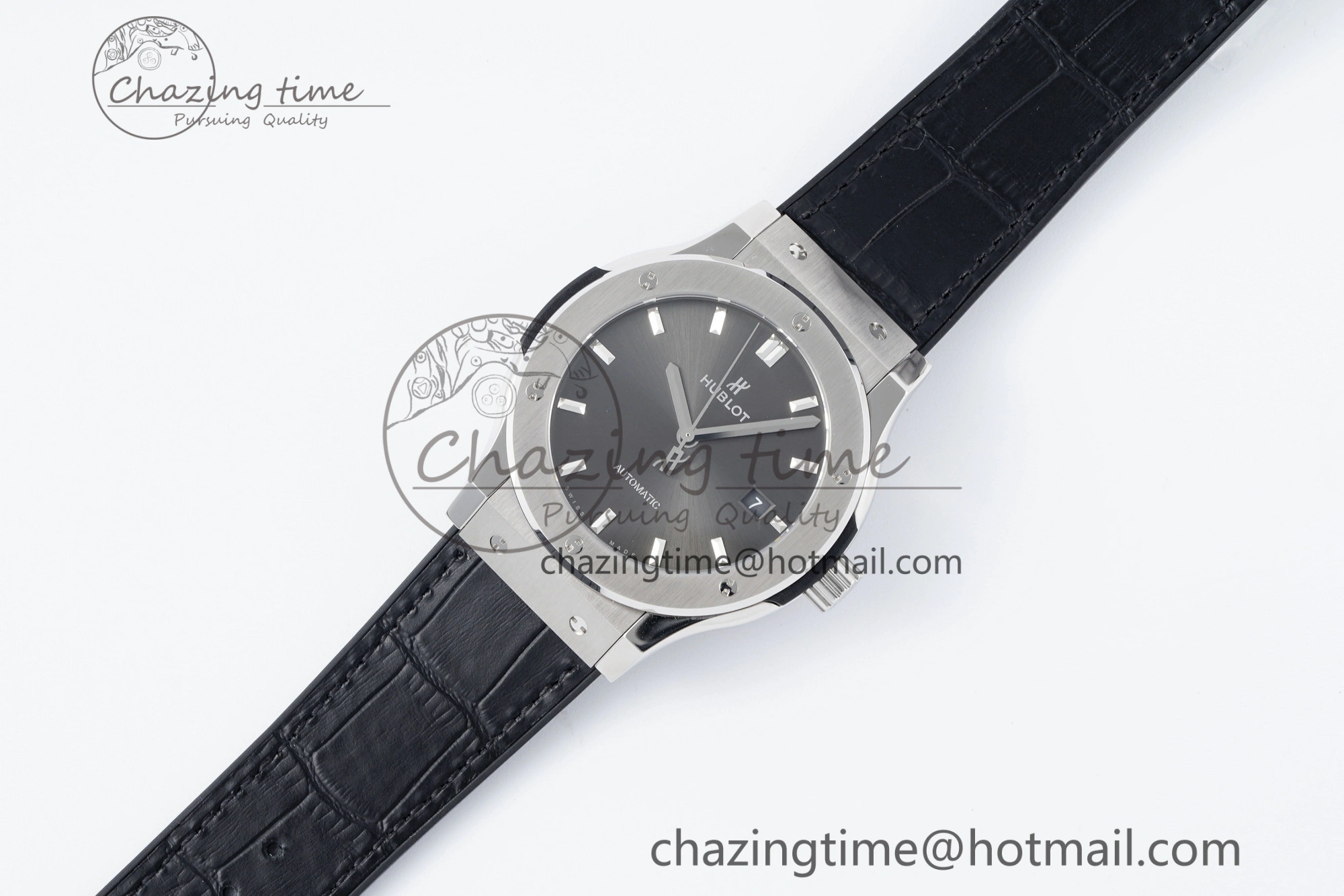 Premium Fusion 42mm APSF 1:1 Best Edition Gray Dial on Black Gummy Strap A 6743