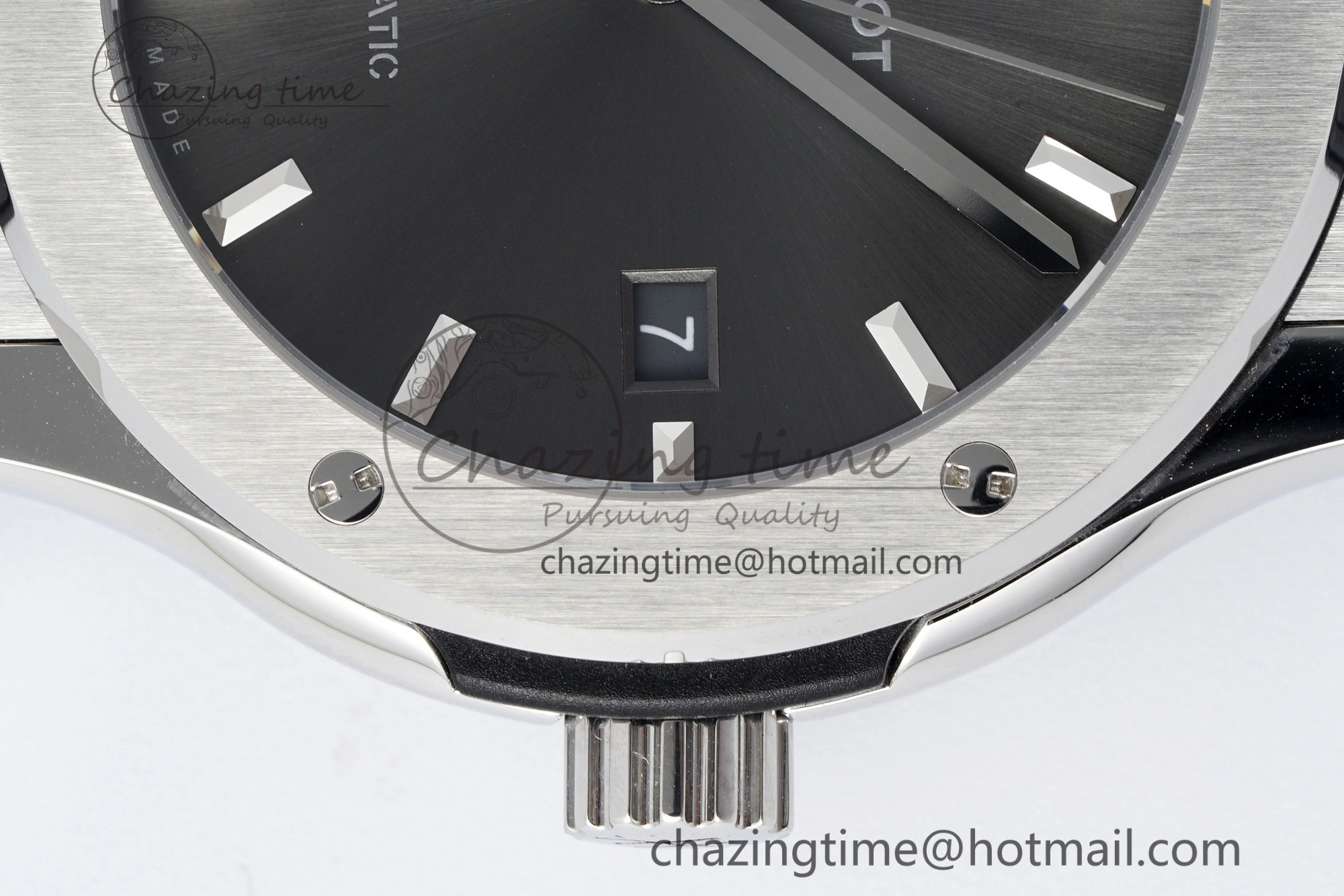 Premium Fusion 42mm APSF 1:1 Best Edition Gray Dial on Black Gummy Strap A 6743