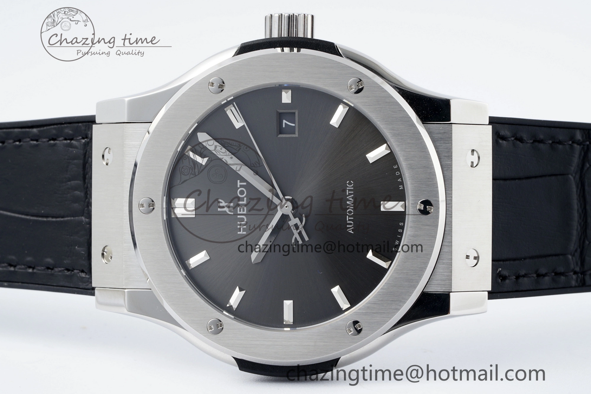 Premium Fusion 42mm APSF 1:1 Best Edition Gray Dial on Black Gummy Strap A 6743