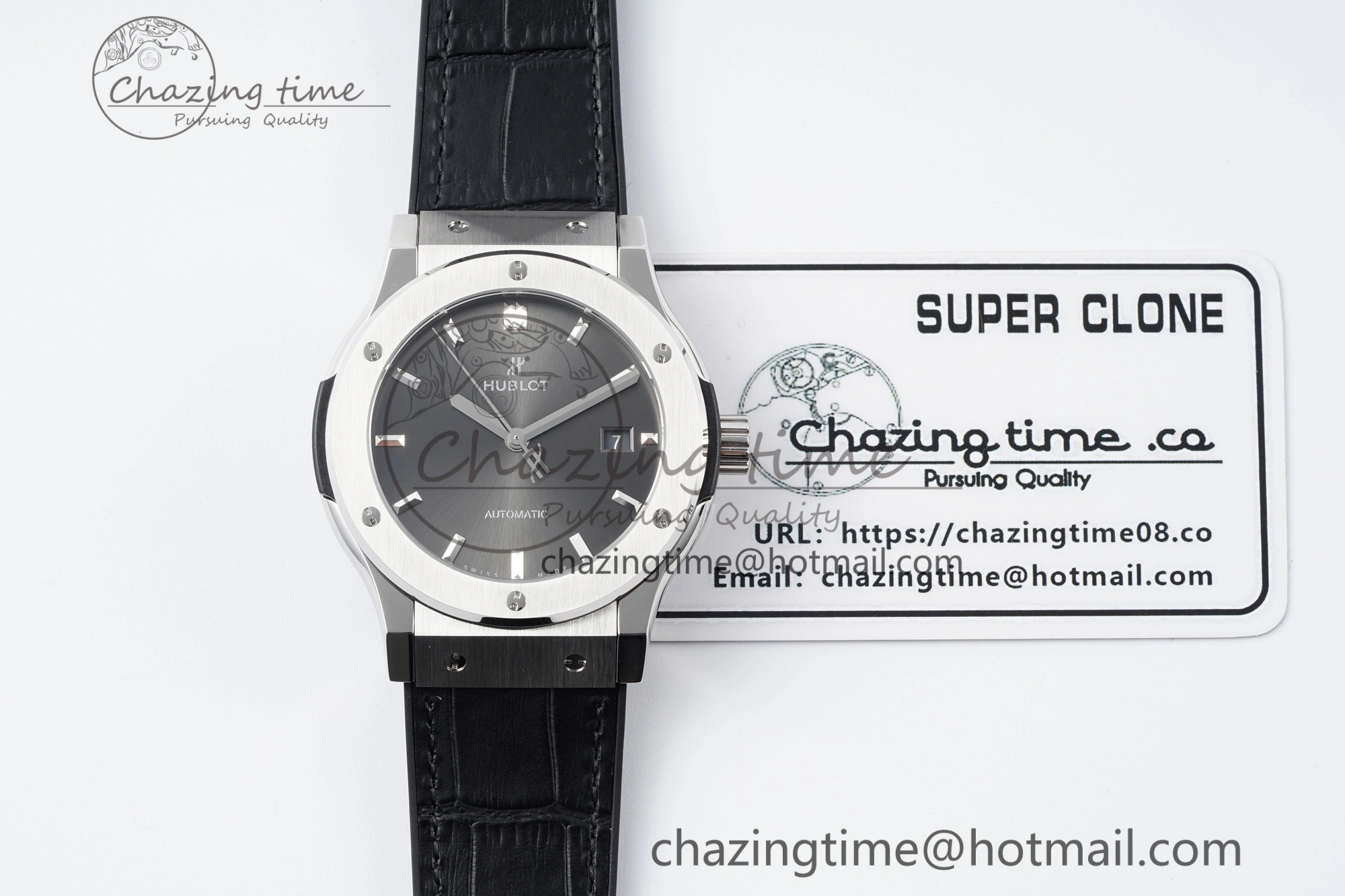 Premium Fusion 42mm APSF 1:1 Best Edition Gray Dial on Black Gummy Strap A 6743