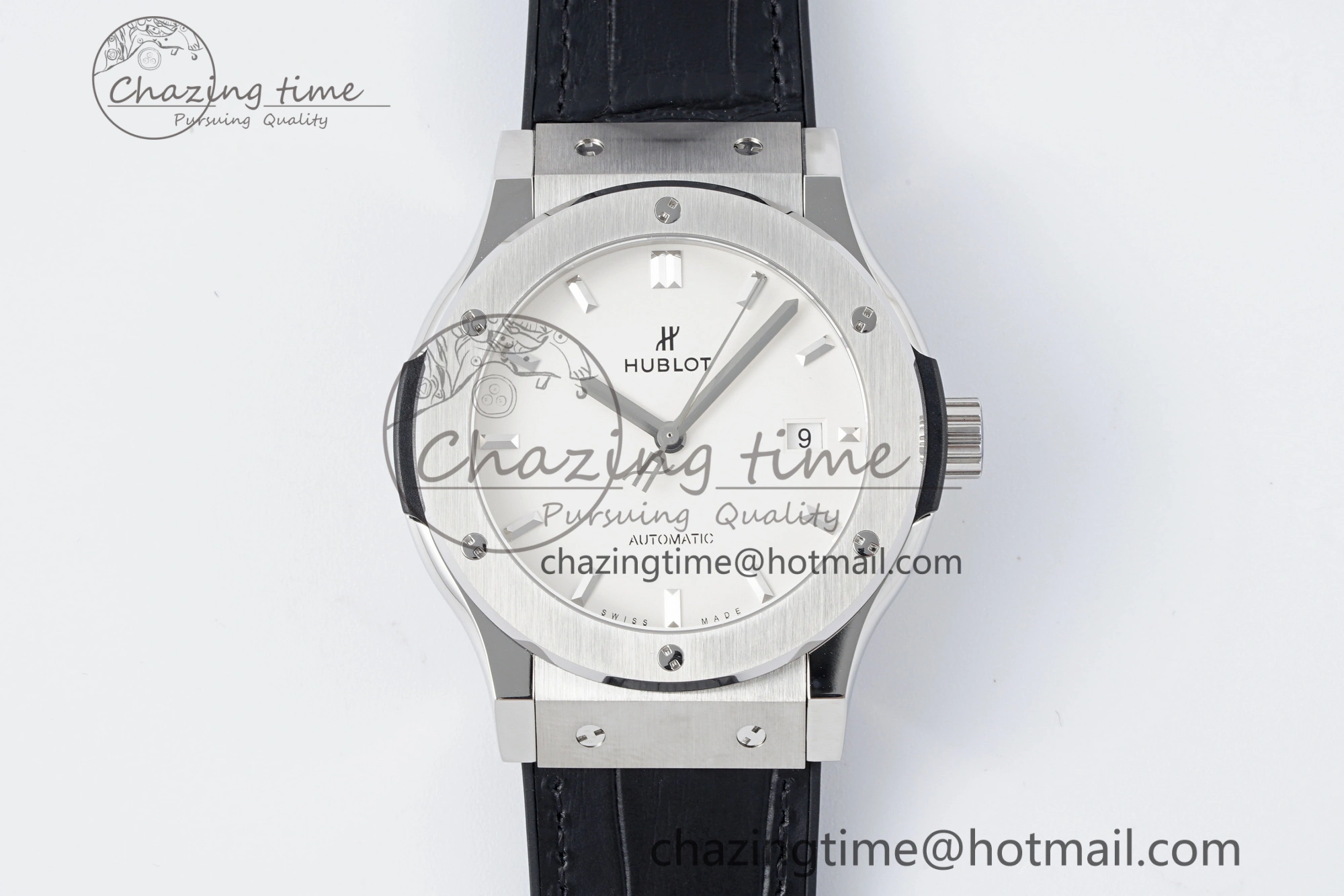 Fashionable Fusion 42mm APSF 1:1 Best Edition White Dial on Black Gummy Strap A 6744