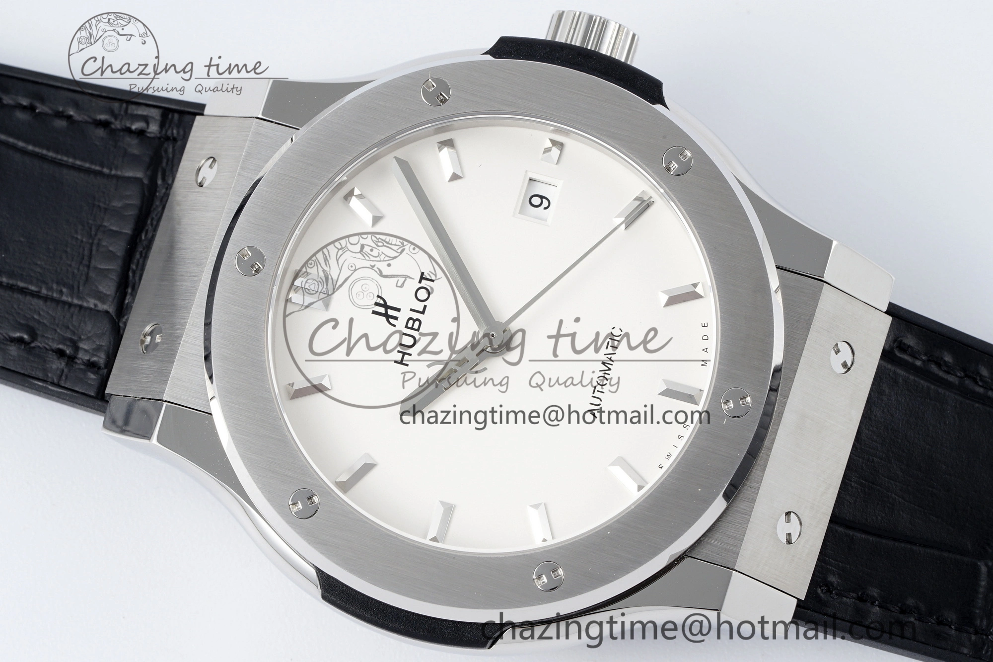 Fashionable Fusion 42mm APSF 1:1 Best Edition White Dial on Black Gummy Strap A 6744