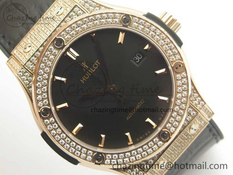 Fusion 42mm Crystal RG Case F16 Factory 1:1 Best Edition Black Dial On Gummy Strap A Tailored 6876