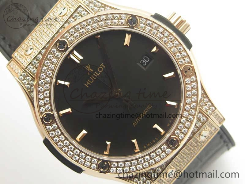 Fusion 42mm Crystal RG Case F16 Factory 1:1 Best Edition Black Dial On Gummy Strap A Tailored 6876