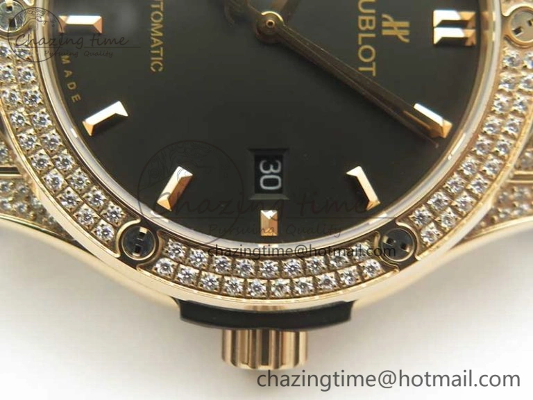 Fusion 42mm Crystal RG Case F16 Factory 1:1 Best Edition Black Dial On Gummy Strap A Tailored 6876