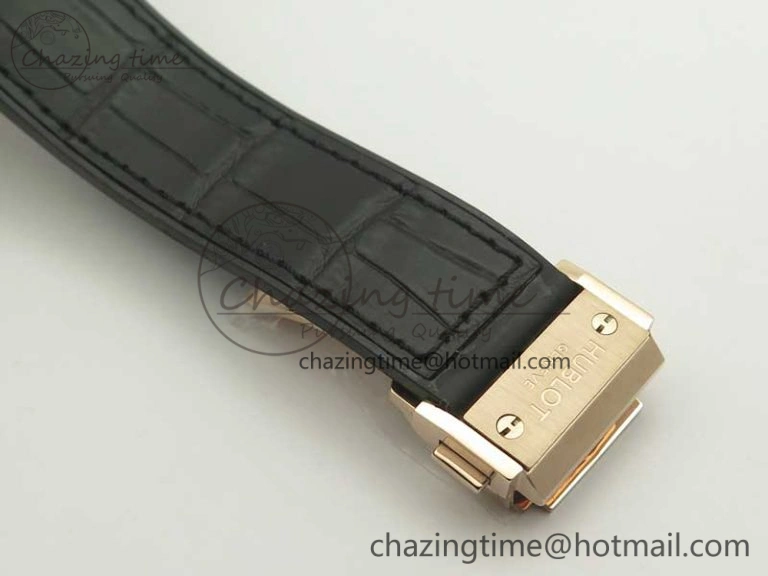 Fusion 42mm Crystal RG Case F16 Factory 1:1 Best Edition Black Dial On Gummy Strap A Tailored 6876