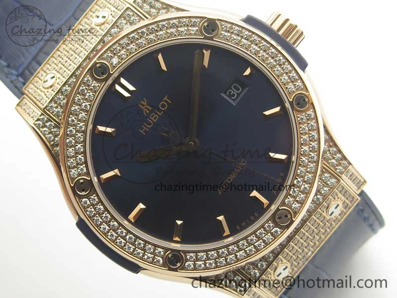 Resilient Fusion 42mm Crystal RG Case F16 Factory 1:1 Best Edition Blue Dial On Gummy Strap A 6873