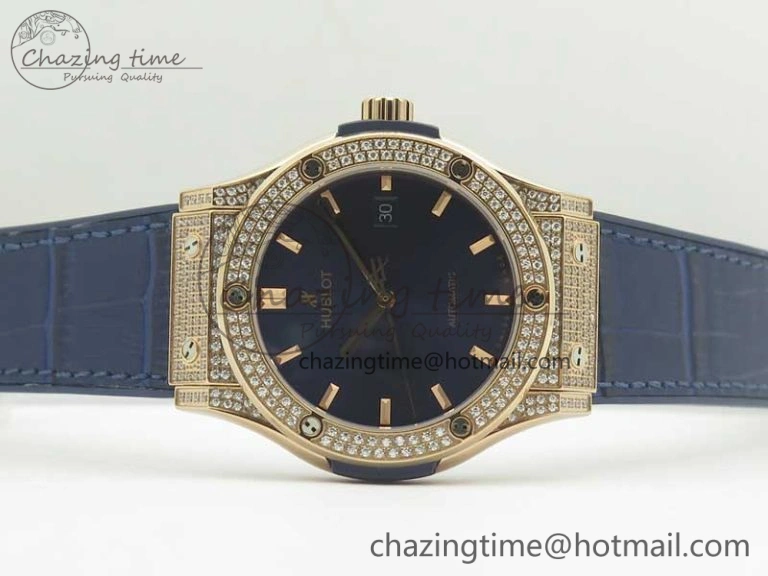 Resilient Fusion 42mm Crystal RG Case F16 Factory 1:1 Best Edition Blue Dial On Gummy Strap A 6873