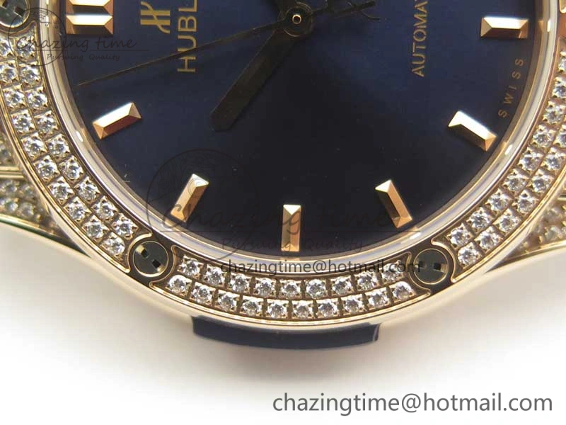 Resilient Fusion 42mm Crystal RG Case F16 Factory 1:1 Best Edition Blue Dial On Gummy Strap A 6873