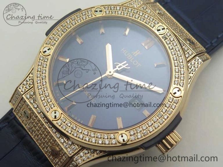 Resilient Fusion 42mm Crystal RG Case F16 Factory 1:1 Best Edition Blue Dial On Gummy Strap A 6873
